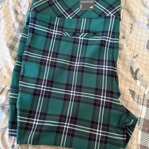 Torrid Pixie Green Plaid Pants